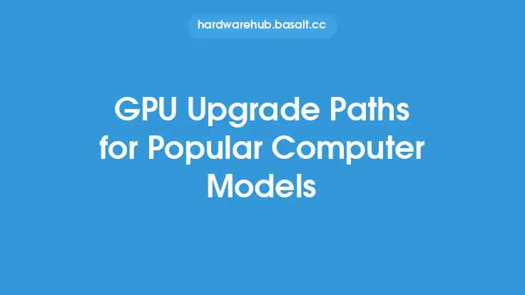 GPU Upgrade Paths for Popular Computer Models Thumbnail