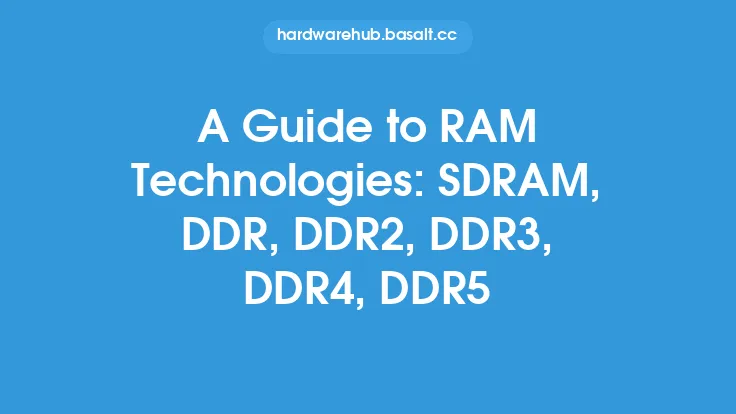 A Guide to RAM Technologies: SDRAM, DDR, DDR2, DDR3, DDR4, DDR5 Thumbnail