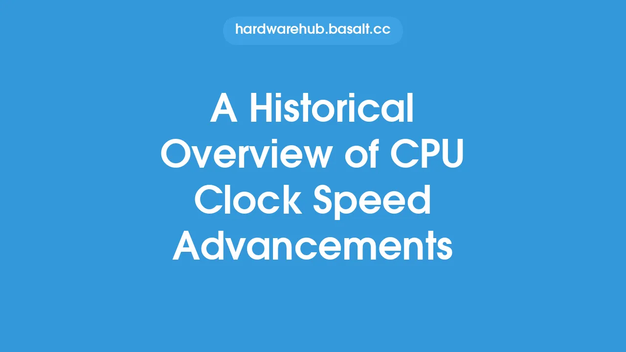 A Historical Overview of CPU Clock Speed Advancements | Computer ...