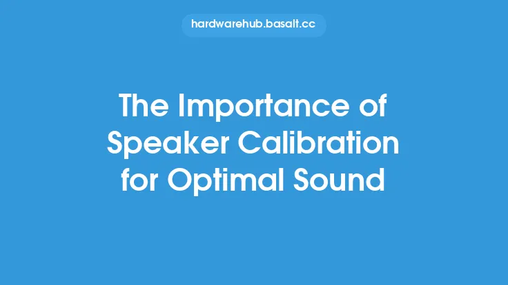 The Importance of Speaker Calibration for Optimal Sound Thumbnail