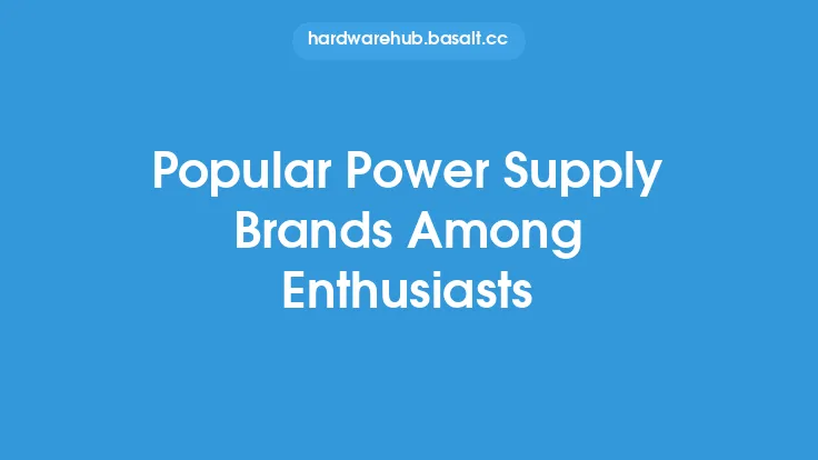 Popular Power Supply Brands Among Enthusiasts Thumbnail