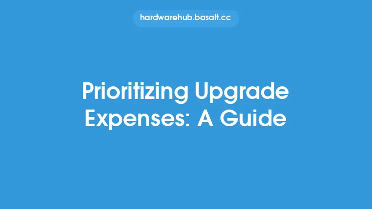 Prioritizing Upgrade Expenses: A Guide Thumbnail