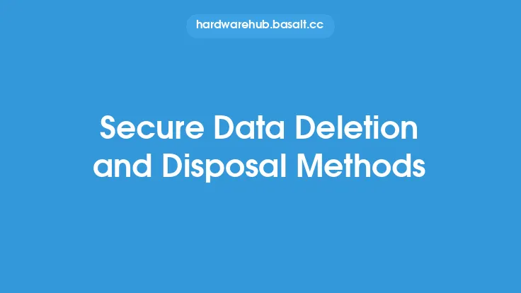 Secure Data Deletion and Disposal Methods Thumbnail
