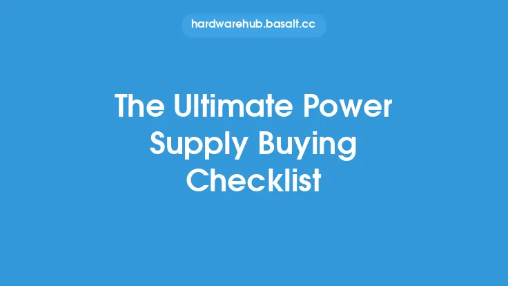 The Ultimate Power Supply Buying Checklist Thumbnail